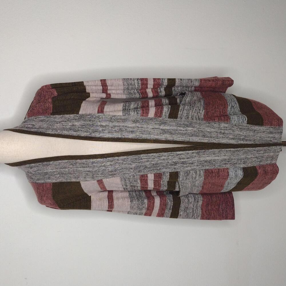 NWOT Bobeau Petite Women's Gray/Red Cardigan Size Small Petite